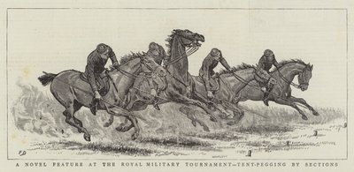 A Novel Feature at the Royal Military Tournament, Tent-Pegging by Sections by Frank Dadd